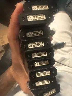 4xdpdvi 4xem Lot Of 9 Inch Displayport To Dvi Adap Single Link #2