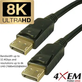 4xem 873791010004 4xdp8k5ft 5ft Pro Series Ultra High Speed 8k Displayport V1.4 Cable