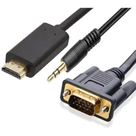 4xem 873791020256 4xhdmivga3ft 3ft 1m Hdmi To Vga Cable With Adap Active Adapter 3.5mm