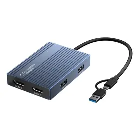 100w Acasis 686585053183 Usb C To Dual Hdmi Displaylink Adapter 4k 60hz 2 And 3 Usb-a Ports