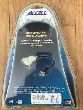 B087b005b2 Accell Ultraav Displayport To Dvi-d Active Single-link Adapter - New