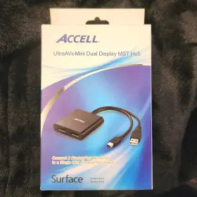 K088b-005b Accell Ultraav Plug And Play Adapter Connect 2 Monitor 1 Output Surface