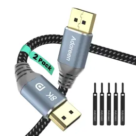 Ardp14-4-2pk-vt Adoreen Vesa Certified 8k Displayport 1.4 Cable 4 Feet/2 Pack 60hz 4k 144hz