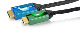 Pl-9019bgeu Afterglow Double Hdmi Cable - 1.80 M Blue/green