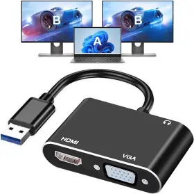 E5950ffc Akwor Usb 3.0 To Hdmi Vga Adapter For 2 Monitors 1920 1080
