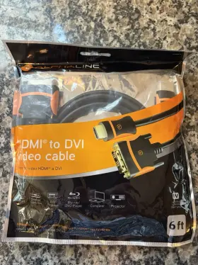 10884 Alphaline 6ft Hdmi To Dvi Video Cable 24k Gold-plated For Superior Signal