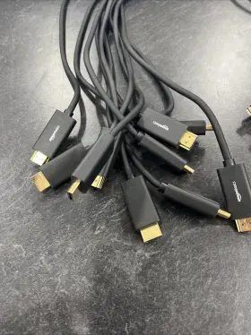 Amazonbasics 647213046175 Lot Of 10 3ft Mini Display Port Dp To Hdmi Adapter Cable Cord Amazon Basics #2