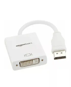 Amazonbasics 841710110456 Amazon Basics Displayport To Dvi Monitor Display Adapter Cable Gold Plated White #2