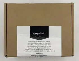 B072l343b7 Amazonbasics New Amazon Basics 6 Ft Displayport To Dvi Display Cable 10-pack Sealed #2