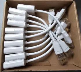 Hl-007254 Amazonbasics Displayport To Dvi Single Link Adapters - 10 Pack New