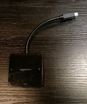 Yj54 Amazonbasics 5 Amazon Basics Mini Displayport To Hdmi Dvi Vga Display Adapter - Black