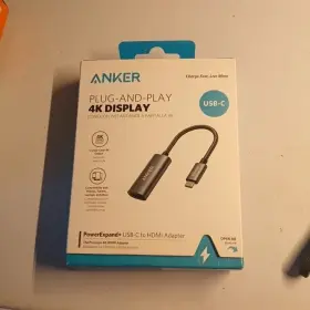 A9312ha1-1 Anker Powerexpand Usb-c To Hdmi Adapter 4k Display Braided Cable Black