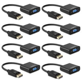 A115-p Ankey Display Port To Vga Adapter 8 Pack Gold-plated Displayport Dp Converte