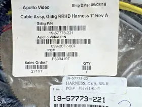 099-0072-007 Apollo Video Cable Assembly Gillig Rrhd Dvd Harness 7ft Rev A #2