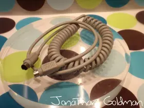 590-0361-a Apple Genuine Adb Keyboard Beige 3 Coiled Cable Rare Macintosh Mac #2