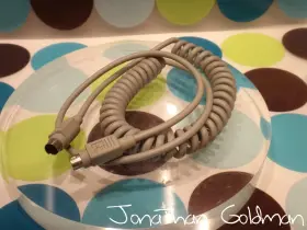 590-0361-a Apple Genuine Adb Keyboard Beige 3 Coiled Cable Rare Macintosh Mac #3