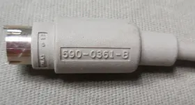 590-0361-b Apple Adb Keyboard Cable Coiled 3 Coil Macintosh Mac Used Curly #2