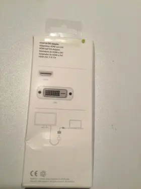 Mjvu2zm Apple Mjvu2zm/a New Hdmi To Dvi Video Adapter White Box Is Slightly Dented But Sealed #2