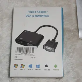 X003q6r121 Aprotii Vga To Hdmi And Video Adapter Converter Black 1 2 Split