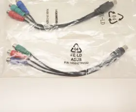 14g010005102 Asus Lot Of 4 Graphics Card Tv-out 7 Pin Mini Di To Hdtv Rca Component Adapter Cable #2