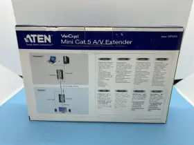 Aten 672792002731 New Vancryst Mini Cat 5 Vga A/v Extender Receiver And Transmitter #2