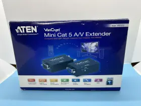 Aten 672792002731 New Vancryst Mini Cat 5 Vga A/v Extender Receiver And Transmitter