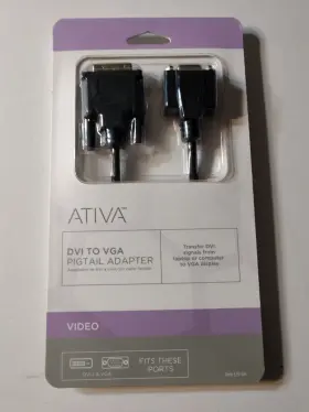 529-446 Ativa Dvi To Vga Pigtail Video Adapter New