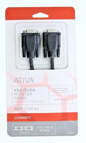 Ativa 735854768140 Vga/svga Monitor Cable 10ft