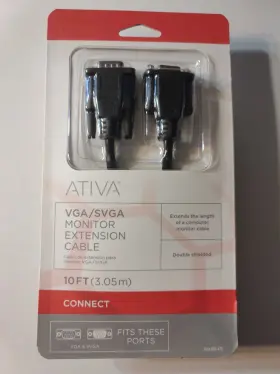 828-470 Ativa Vga/svga Monitor Extension Cable 10 Ft. Connect - Item Number New