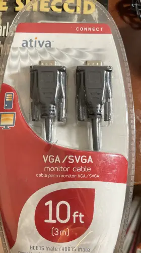 833-505 Ativa Monitor Pc/laptop Computer Cable And 10ft Hdb15 Male Male- Vga/svga