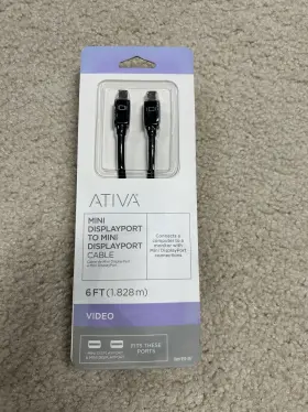 Ativa 995-497 Mini Displayport To Cable 6ft 1.828m 4k Video Audio