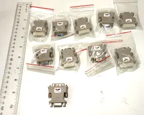 Dvii-db15 Avitech Lot Of 10 Dvi Male To Vga Female Adapter Grey New