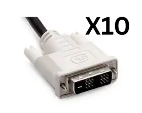 453030300440r Awm Lot Of 10 Dvi-d To 6ft Cable Single Link Male Video