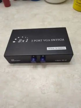 Vga-sw-2p Ax 2 Port Vga Svga Monitor Sharing Switch Box In 1 Out For Lcd Pc Tv