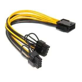 Axgear 094276900140 Pci-e 8-pin To 2x 8 Pin / 6 Dual Power Splitter Cable Extension Wire