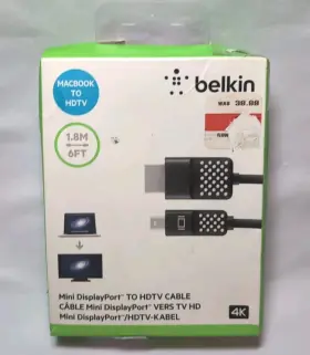 Belkin 745883696956 4k Compatible Mini Displayport To Hdmi Hdtv 6 Foot Cable
