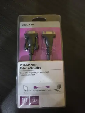8830-00569 Belkin New 10 Ft. Vga Monitor Extension Cable Black Free Ship