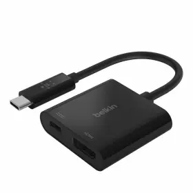 Avc002bk-bl Belkin 5 Inch Usb-c To Hdmi 4k 60w Power Delivery Charge Adapter Black