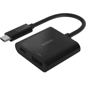 Beavc002btbk Belkin Usb-c To 4k Hdmi Adapter With 60w Power Delivery Black