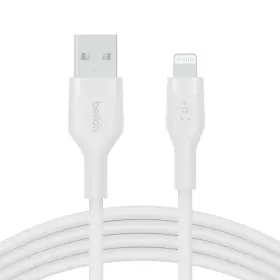 Caa008bt2mwh Belkin Boostcharge Flex Silicone Usb-a To Lightning Charging Cable Iphone 6.6ft