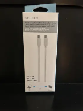Belkin F2cd008tt1.5m Mini Displayport To Cable 4 Ft White