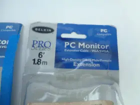 F2n025-06 Belkin Lot Of 2 New Pro Series Pc Monitor Extension Cables Vga Svga #2