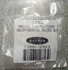 Hddb15s Belkin F3h963 Mac/17 Inch Vga Multisync To Db15p/hddb15s Adapter New Unopened