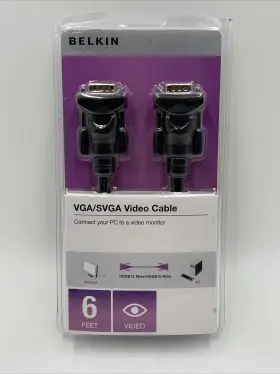 F3h981a10-sn Belkin 6 Feet Desktop Pc To Computer Monitor Video Extension Vga/svga Cable Cord