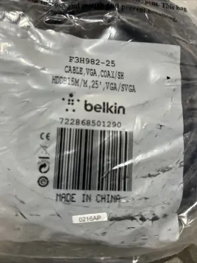 Belkin-cable...f3h982-25 Belkin F3h982-25 New Belkin-cable...f3h982-25... 25ft Vga Monitor Hddb15m/15m Cable 25 Foot..new #2
