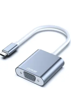 000165grey Benfei Usb-c To Vga Adapter Plug And Play 170mm Cable Gray Compact Design