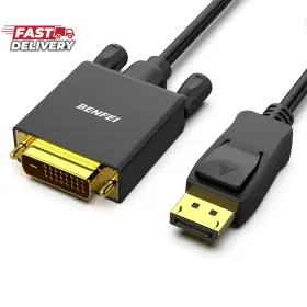 Benfei 744759934598 Displayport To Dvi 6 Feet Cable Adapter Male