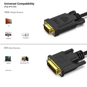 Benfei 971785940369 Active Dvi-d To Vga 24 1 6 Feet Cable Male Gold-plated #3
