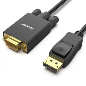 Benfei 971785941526 Displayport To Vga 3 Feet Cable Uni-directional Dp Computer