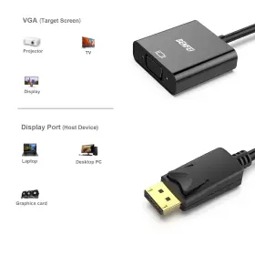 Benfei 971785942349 Displayport To Vga 2 Pack Gold-plated Uni-directional Dp Computer Scre #3